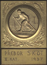 Plaketa klubu SKOT  r.1937  